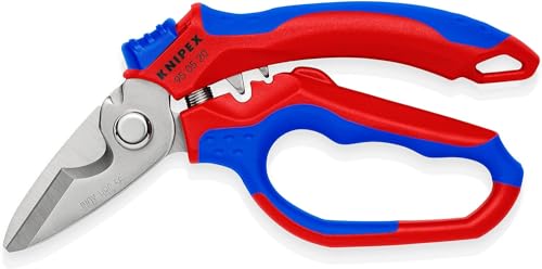 Knipex Tesouras de eletricista anguladas com capas multicomponentes, reforçadas com fibras de vidro, 160 mm 95 05 20 SB