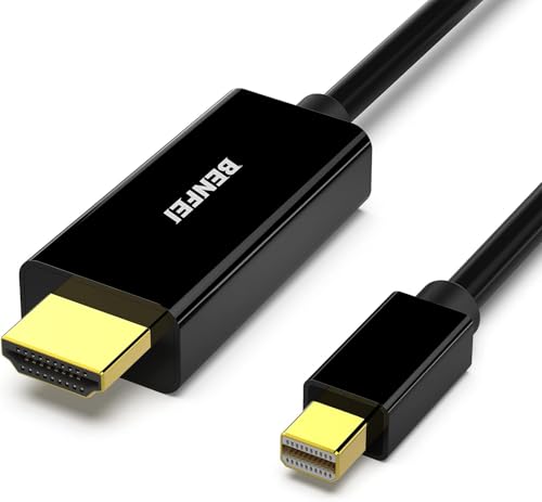 BENFEI Cabo Mini DisplayPort para HDMI, embalagem com 2 1,83 metros, mini DP para HDMI (compatível com Thunderbolt) para MacBook Air/Pro, Surface Pro/Dock, monitor, projetor