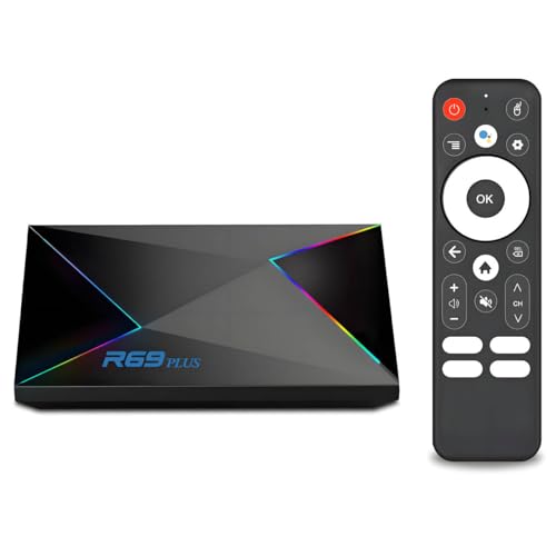 TV Box Android 14, Android TV Box 4 GB RAM 32 GB ROM Chipset Allwinner H728, Android 14.0 TV Box suporta 1000 M Ethernet e 2,4-5,8 GHZ WIFI6 e HD 8K BT5.0