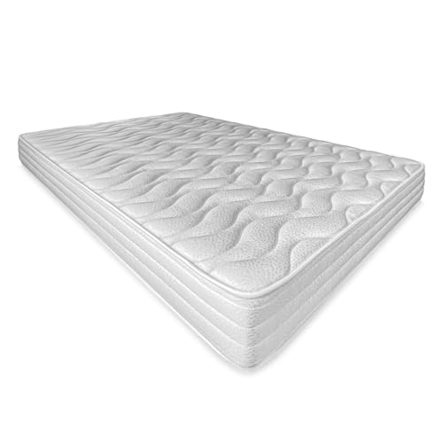 Somnia Descanso - Colchão viscoelástico Sena reversível (rosto inverno e verão) firmeza-dureza média-alta, espessura de 20 cm, antiácaros, anti-bacarias e hipoalergénico, 105 x 190