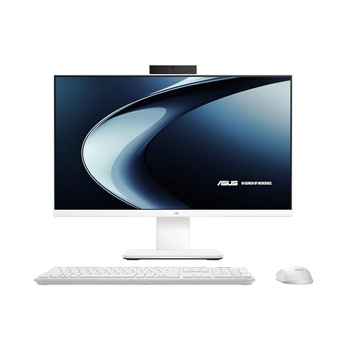 ASUS, V400 AiO V440VAK-WPC0790 Sobremesa tudo em um Full HD de 23,8" (Intel Core i5-13420H, 16 GB RAM, 512 GB SSD, UHD Graphics, sem sistema operativo), branco - teclado QWERTY espanhol