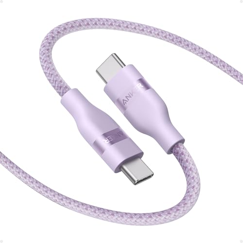 Anker Cabo USB C a USB C entrançado reciclado de 240 W, cabo de carregamento rápido com carregador de tipo C para iPhone 16/16 Pro/16 Plus/16 Pro Max, MacBook Pro, iPad Pro, iPad Air, Galaxy S23 (1, 8