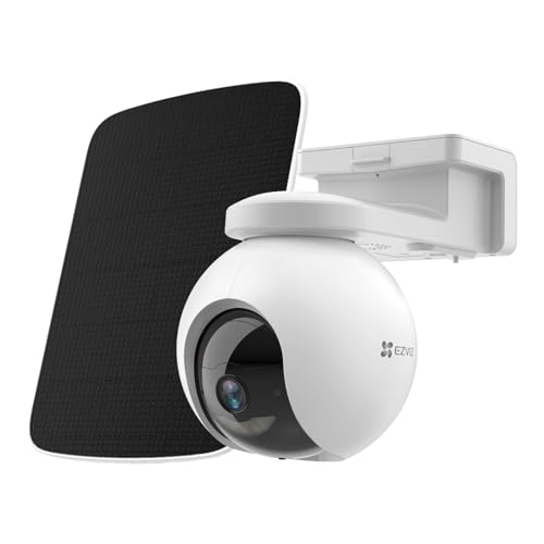 EZVIZ 2K câmara de vigilância exterior Wi-Fi sem fios 3MP câmara de bateria duração de 210 dias de 10400 mAh, áudio bidirecional, deteção inteligente de pessoas, CB8 e painel solar