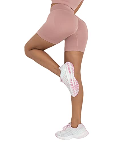 Merlvida Cintura alta leggings curtas mulher push-up calções desporto sem costura ginásio calções elásticos calças curtas opacos roupa de verão leggings desportivas para ioga fitness Running