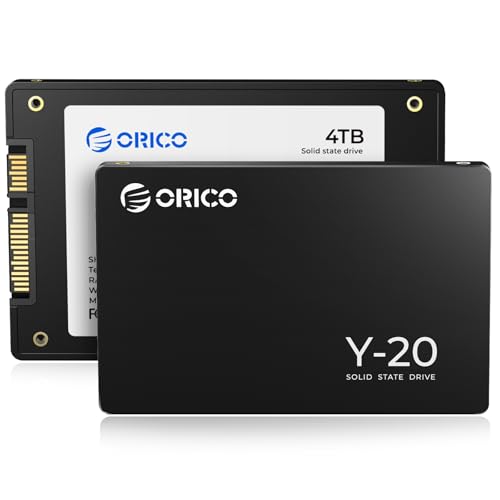 ORICO 4TB SSD SATA III 6 Gb/s SSD interno de 2,5", velocidade de leitura de até 500 MB/s, compatível com computador portátil e de secretária - Y20