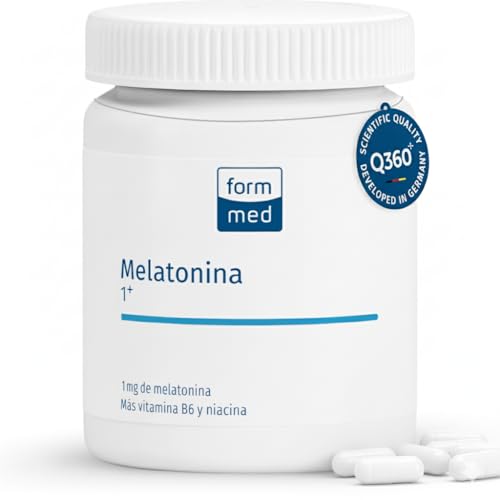 FormMed Melatonina 1 | 90 cápsulas Alívio do stress, saúde do sistema nervoso, suporte de sono, 1 mg de melatonina de alta pureza, altamente doseada, vegan, hipoalergénico e sem aditivos