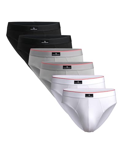 DANISH ENDURANCE Cuecas homem Slip de algodão, Slips homem respiráveis, 3 Pack - cuecas para homem, Slips homem algodão, Slip homem