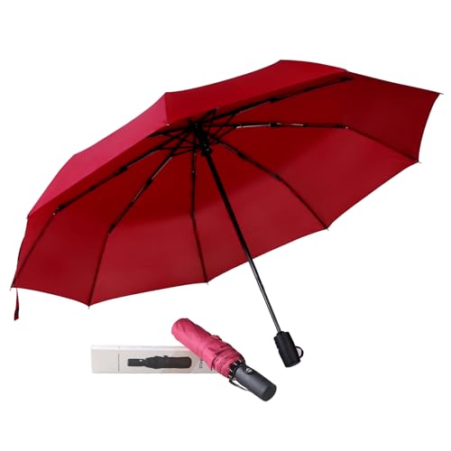 AMVUZ Guarda-chuva resistente a tempestade, guarda-chuva de bolso automático de viagem à prova de vento