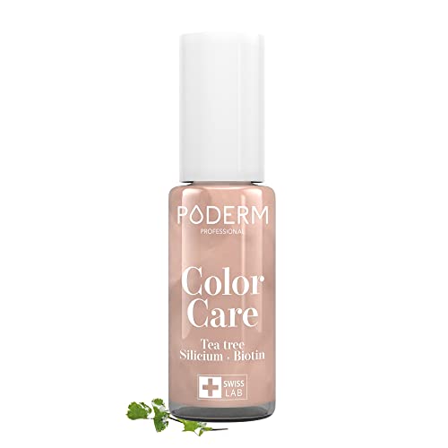 PODERM - Esmalte de unhas chá TREE para fungos de unhas - Ouro brilhante - tratar unhas amarelas/danificadas - Esmastas-cuidado - Evita e trata fungos - Cuidado 2 em 1 - Fórmula única - Feito na Suíça