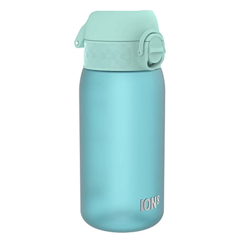 ION8 Botella de Agua para Niños, 350ml, a Prueba de Fugas, Fácil de Abrir, Cerradura Segura, Apta para Lavavajillas, Sin BPA, Asa de Transporte, Fácil de Limpiar, Neutro en Carbono