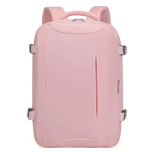 Lossga Mochila viagem cabine avião para Ryanair Easyjet Travel Backpack mochila mala bagagem de mão mochilas viagem homem mulher, ROSA, 40 x 20 x 25 cm, Portátil