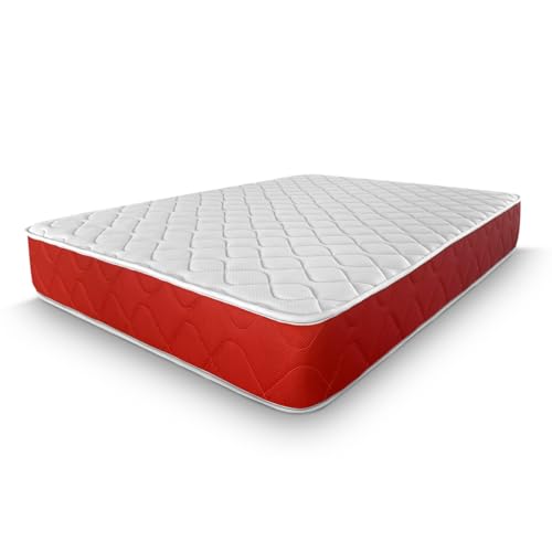 amuéblate online - Colchão viscoelástico Visco Red reversível, firmeza-dureza média-alta, espessura de 20 cm, antiácaros, anti-bacarias e hipoalergénico, 80 x 180