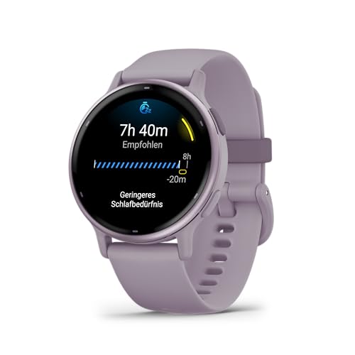 Garmin Vivoactive 5, Smartwatch com GPS, ecrã AMOLED, funções essenciais de saúde e forma física e até 11 dias de autonomia, lilás (recondicionado)