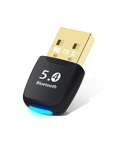 Adaptador Bluetooth PC, Bluetooth Dongle, Bluetooth Dongle USB, memória Bluetooth, baixa atenção, Plug & Play, com Windows 7/10/8.1/11, para secretária, portátil, auriculares, teclado, rato