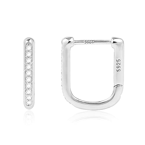 ALEXCRAFT Brincos mulher prateada, brincos aros grossos, brincos geométricos ouro 14 quilates, presentes de jóias