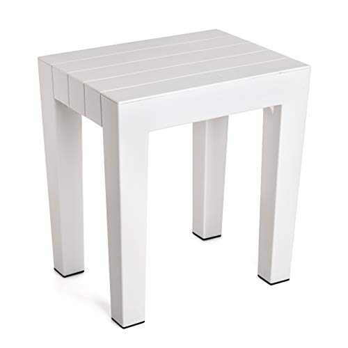 Tatay 4436501 Banqueta para chuveiro, 38 x 29 x 41,5 cm, branco