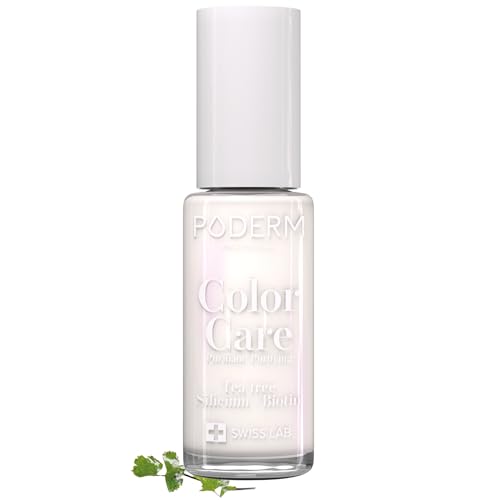 PODERM - Esmalte de unhas chá TREE para fungos de unhas - branco pérola - tratar unhas amarelas/danificadas - evita fungos - cuidado 2 em 1 - Fórmula única - Feito na Suíça