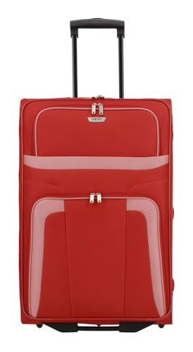 paklite Mala de viagem com 2 rodas, orlando, carrinho de bagagem suave clássico com um design temporário, Vermelho, Trolley para portátil