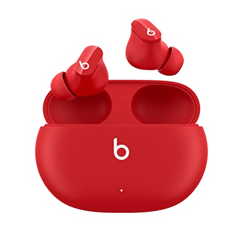 Beats Studio Buds – Auriculares intraurais totalmente sem fios com cancelamento de ruído, auriculares Bluetooth resistentes ao suor, compatíveis com Apple e Android, vermelho
