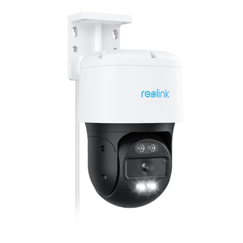 Reolink 4K 8MP PT Câmara de vigilância PoE exterior com holofotes, pão 355° e Tilt 90°, auto-rastreamento, deteção de pessoas/veículo/animal de estimação, visão noturna colorida, áudio bidirecional,