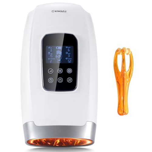 Massajador de mãos com ecrã tátil, calor e compressão, massajador vibrante sem fios para aliviar a artrite e a síndrome do túnel do carpo, presentes de aniversário para mulheres e homens