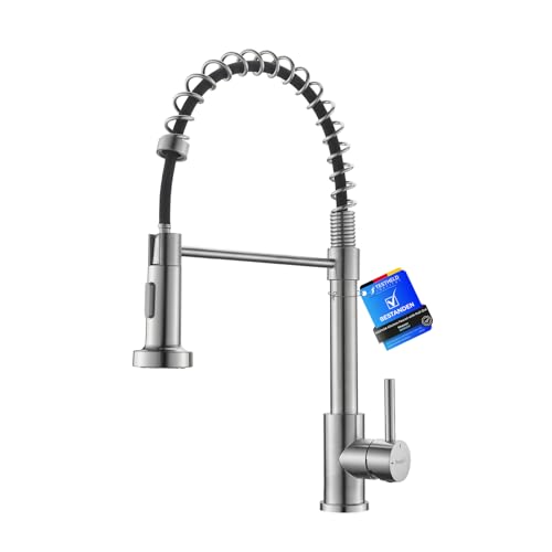 Ibergrif Torneira de cozinha removível e extensível, aço inoxidável 304, 360° giratória, 2 modos de água (spray / fluxo), mangueira 40 cm, instalação rápida, monocomando, M22143A