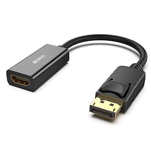BENFEI 4K Adaptador DisplayPort para HDMI, adaptador unidirecional DisplayPort DP de conexão de computador a monitor HDMI, compatível com computador portátil, PC, monitor, projetor de TV