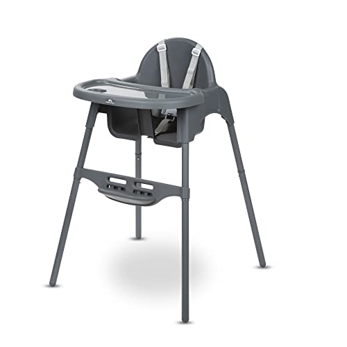 Bebeconfort Meely, Cadeira alta ajustável para bebé, 2 em 1, portátil, bebé, descapotável em cadeira, 6 M-3 A (máx. 15 kg), leve (3,3 kg), Cadeira para bebé, fácil de limpar, Arnês de 5 pontos, cinza