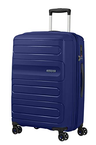 American Tourister Sunside Spinner expansível, Azul (Dark Navy), Spinner M expansível (67,5 cm-83,5 l)