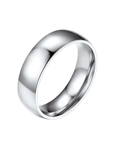 PROSTEEL O anel personalizável para homem e mulher em aço inoxidável/banhado a ouro, anel de aliança simples de 2 mm/4 mm/6 mm/8 mm, tamanho 47/49/52/54/57/59/62/64/67/69