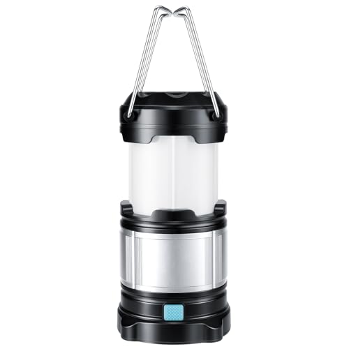Expower Candeeiro de campismo recarregável IPX5 lanterna de campismo extensível com 4 modos iluminação adequado para acampar camping, coberturas, pesca noturna, caça
