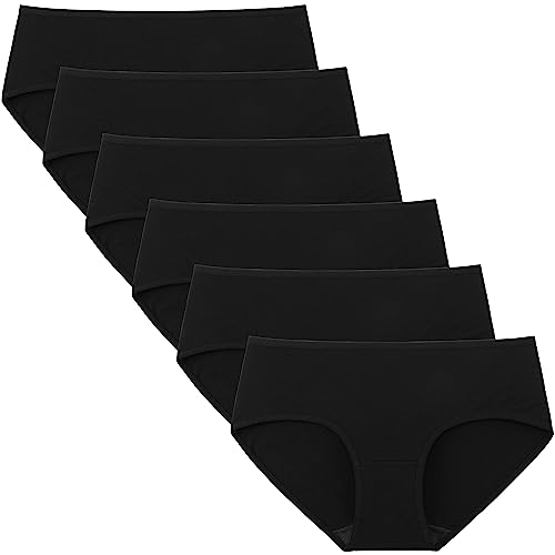 INNERSY Cuecas de mulher, de algodão, culottes sensuais e confortáveis, roupa interior, pack de 6 unidades