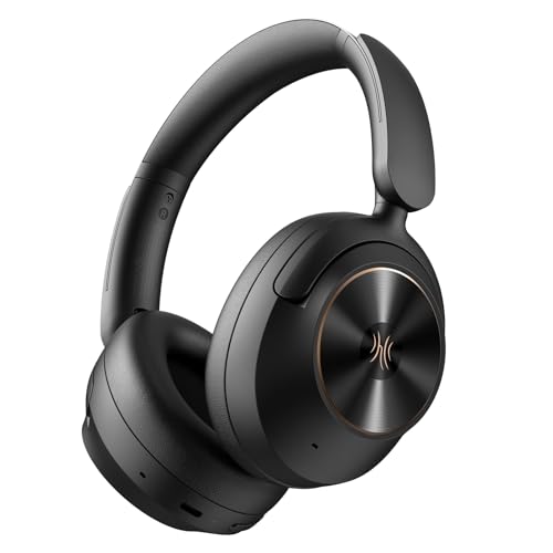 OneOdio Focus A6 Auriculares híbridos com cancelamento ativo de ruído, 75H automonomia, áudio Hi-Res LDAC, Bluetooth 6.0, App Controlo, microfone duplo, capacetes sem fios Over-Ear para viagens