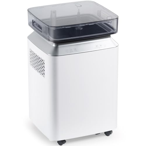 Kalopsia Deshumidificador de humidade elétrico: 80 l/dia automático | tanque 8 l bomba 5 m contínuo | Silencioso 46 dB 170 m² | secagem roupa | casa de banho porão armário casa industrial