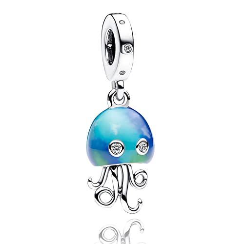 Amuefer Charms Plata De Ley 925 Pulsera Collar Colgantes Perlas Encanto Mariposas, Amor, Regalos Para Madre CumpleañOs Tortugas, Viaje Perlas Regalo