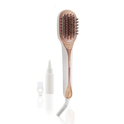 Rowenta Hair Therapist - Escova reparador a vapor com tecnologia Thermal Care, repara até 78% dos danos capilares, cerdas naturais para cabelos macios e brilhantes CF9920