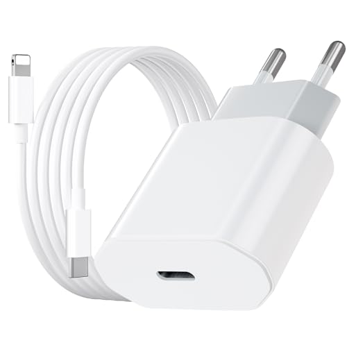 Carregador iPhone carregamento rápido, carregador iPhone de 20 W com cabo iPhone de 2 m, carregador USB C com cabo iPhone carregamento rápido para iPhone 14/14 Plus/ 14 Pro/ 14 Pro MAX/ 13/12/ 11/ X,