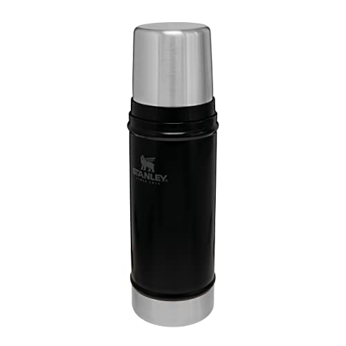 Stanley Classic Legendary Garrafa térmica 0,47 L - mantém o frio ou o calor 15 horas - termo café - máquina de lavar louça - Matte Black