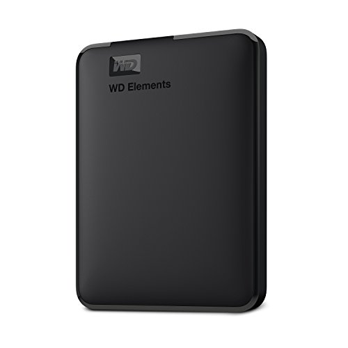 WD 6TB Elements disco rígido externo portátil, armazenamento portátil, USB 3.0, Plug-and-Play, formatado para Windows, rápido e portátil, preto, preto