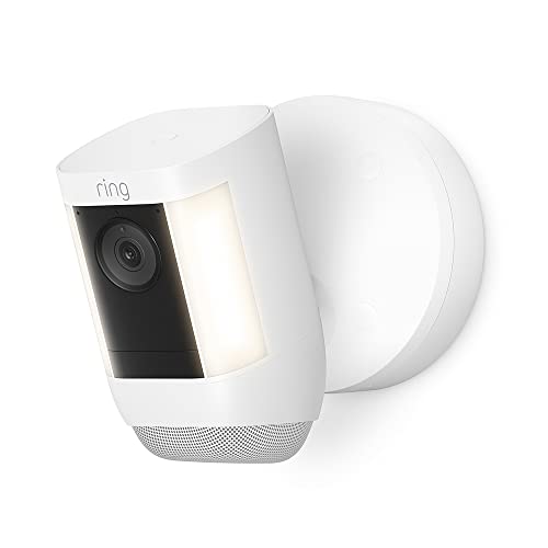 Ring cámara Pro con luces cableada (Spotlight Cam Pro Wired) | Cámara de seguridad exterior con vídeo 2K, Ring Vision | 30 días de prueba gratuita de Ring Home | 2 Cámaras