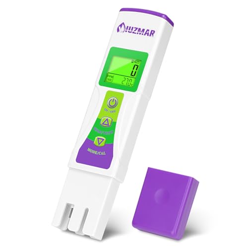 UIUZMAR Medidor de TDS osmose, medidor de qualidade de água para água da osmose, água filtrada, aquário, água de café e água da torneira, medidor de TDS e EC 3 em 1 para hidroponia, piscina