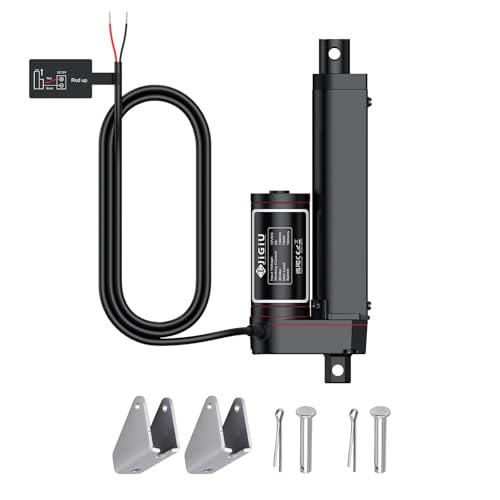 JiGiU 12 V atuador linear Heavy Duty 750N/100 mm, 10 mm/s atuadores de movimento linear com suportes de montagem e IP65 para carro RV porta elétrica máquinas industriais recipientes