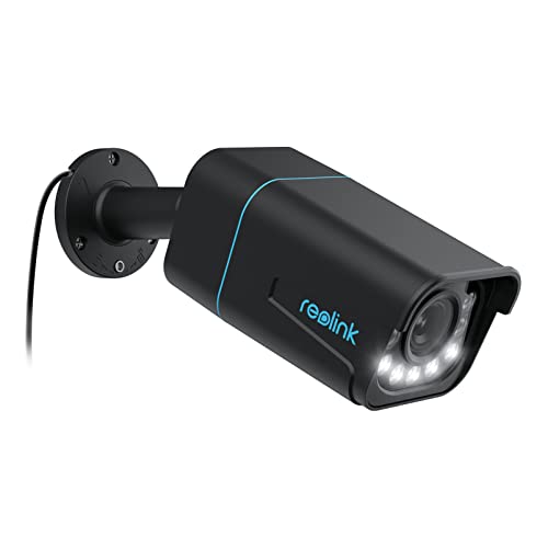 Reolink 4K 8MP Câmara de vigilância PoE com holofotes, deteção pessoa/veículo/pet, zoom óptico 5X, cor visão noturna lapso de tempo áudio birectional, ranhura para cartões microSD, RLC-811A Nergo