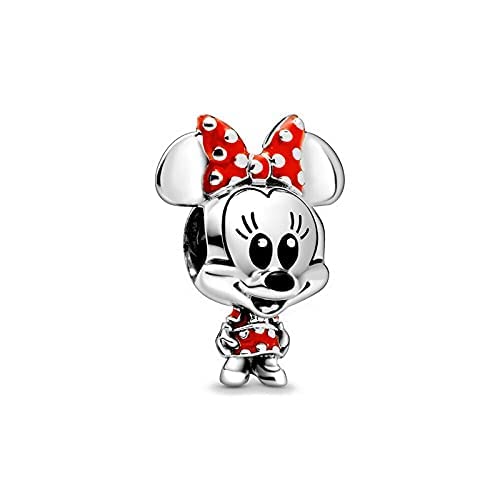 GHMIOU Charm - Missangas de prata de lei 925 com contas de desenhos animados de prata de lei 925, prata esterlina