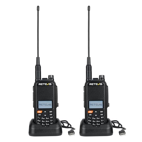 Retevis A61 Rádio amador, rádio GPS de banda dupla, Walkie Talkies impermeáveis IP67, 2 m/70 cm/FM/Am, bateria de 2200 mAh, Sub PTT, carregamento USB-C raios de 2 vias para evento de presunto (2