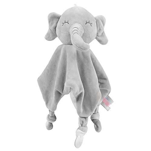 Vicloon Cobertor de segurança para bebés, manta de apego bebé de boneca elefante, 21 x 16 cm toalha para bebés toalha de saliva, presente bebé