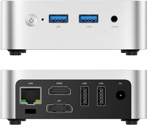 ACEMAGICIAN Mini PC, SJFS Intel Alder Lake-N100 (até 3,4 GHz) 16 GB LPDDR5 512 GB SSD mini computadores de mesa, 3 x HDMI, Gigabit Ethernet, 4K UHD para escritório, cinema em casa