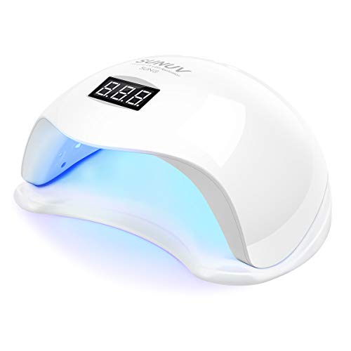 Candeeiro UV LED unhas SUNUV secador de unhas Smart 2.0 para verniz de unhas de gel com temporizador, sensor e tela LCD em casa e salão de beleza SUN5
