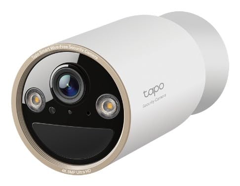Tapo C460 4K 8MP Câmara bateria com base magnética, visão noturna a cor Starlight, bateria 1000 mAh, conectividade Wi-Fi Dual-Band 5G/2,4G, deteção AI, IP66, alarme rápido e antirroubo
