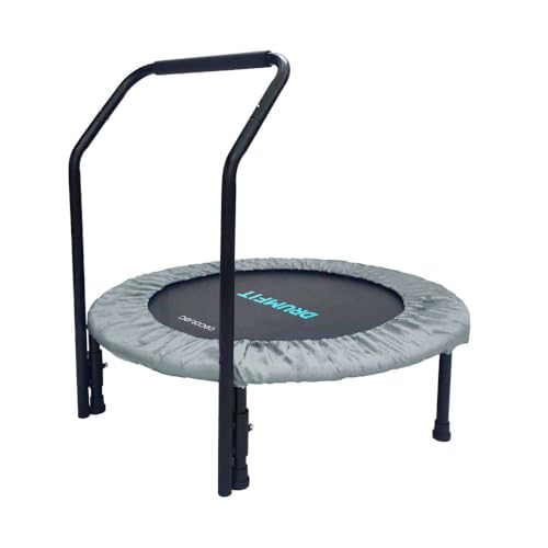 Cecotec Trampolim de fitness para adultos, Ø 92-127 cm, destacável e dobrável Drumfit Jump. Cama elástica de 92 e 127 cm, base de 6 a 7 pernas, peso máximo 100 kg